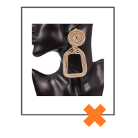 Druppelvormige gouddraad hexagon oorbellen 